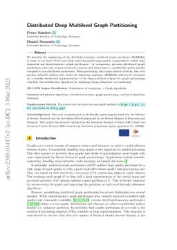 Distributed Deep Multilevel Graph Partitioning