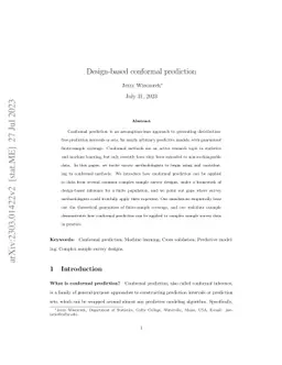 Design-based conformal prediction