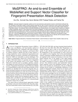 MoSFPAD: An end-to-end Ensemble of MobileNet and Support Vector
  Classifier for Fingerprint Presentation Attack Detection
