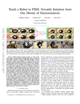 Teach a Robot to FISH: Versatile Imitation from One Minute of
  Demonstrations