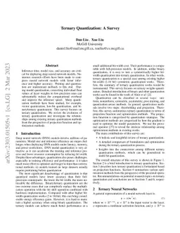 Ternary Quantization: A Survey