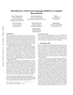 BenchDirect: A Directed Language Model for Compiler Benchmarks