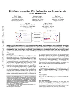 DeepSeer: Interactive RNN Explanation and Debugging via State
  Abstraction