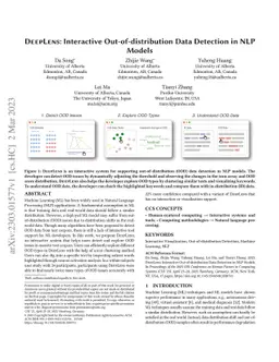 DeepLens: Interactive Out-of-distribution Data Detection in NLP Models