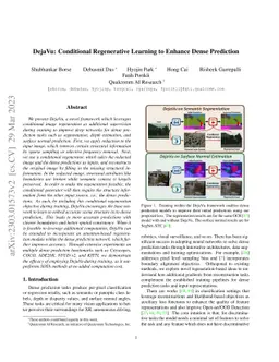 DejaVu: Conditional Regenerative Learning to Enhance Dense Prediction