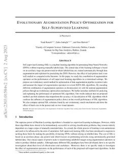 Evolutionary Augmentation Policy Optimization for Self-supervised
  Learning
