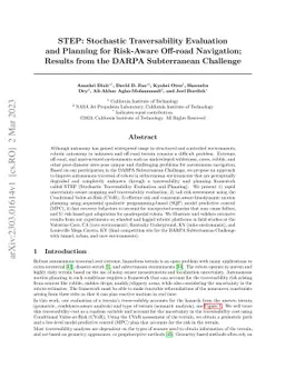 STEP: Stochastic Traversability Evaluation and Planning for Risk-Aware
  Off-road Navigation; Results from the DARPA Subterranean Challenge