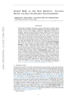 Sparse MoE as the New Dropout: Scaling Dense and Self-Slimmable
  Transformers