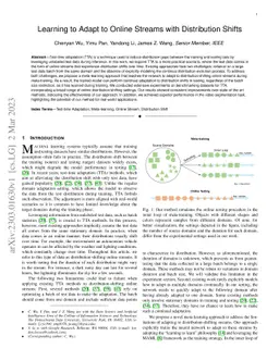 Learning to Adapt to Online Streams with Distribution Shifts