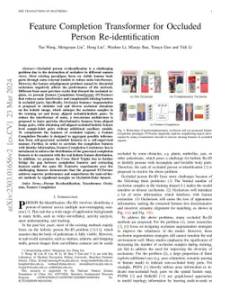 Feature Completion Transformer for Occluded Person Re-identification