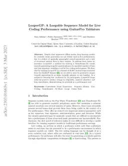 LooperGP: A Loopable Sequence Model for Live Coding Performance using
  GuitarPro Tablature