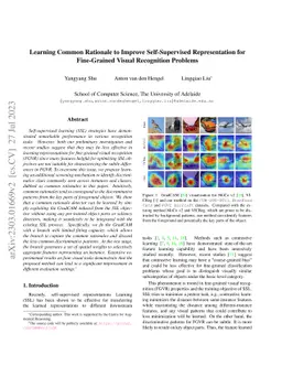 Learning Common Rationale to Improve Self-Supervised Representation for
  Fine-Grained Visual Recognition Problems