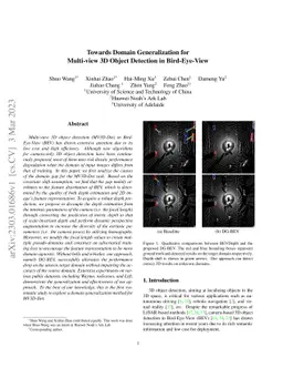 Towards Domain Generalization for Multi-view 3D Object Detection in
  Bird-Eye-View