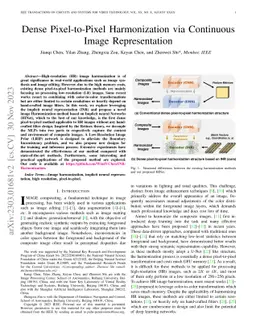 Dense Pixel-to-Pixel Harmonization via Continuous Image Representation