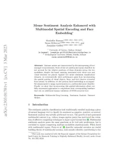 Meme Sentiment Analysis Enhanced with Multimodal Spatial Encoding and
  Facial Embedding