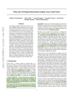 When does Privileged Information Explain Away Label Noise?