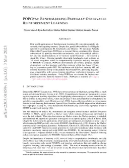 POPGym: Benchmarking Partially Observable Reinforcement Learning