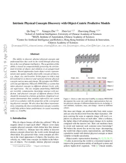 Intrinsic Physical Concepts Discovery with Object-Centric Predictive
  Models