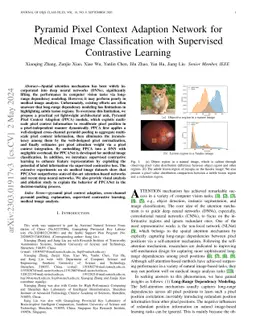 Pyramid Pixel Context Adaption Network for Medical Image Classification
  with Supervised Contrastive Learning