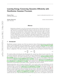 Learning Energy Conserving Dynamics Efficiently with Hamiltonian
  Gaussian Processes