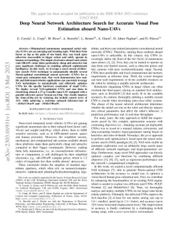 Deep Neural Network Architecture Search for Accurate Visual Pose
  Estimation aboard Nano-UAVs