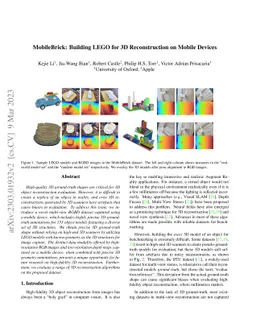 MobileBrick: Building LEGO for 3D Reconstruction on Mobile Devices