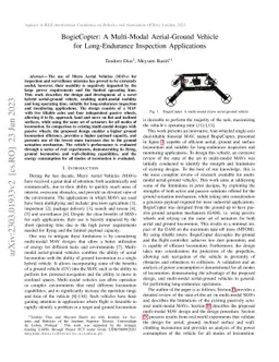 BogieCopter: A Multi-Modal Aerial-Ground Vehicle for Long-Endurance
  Inspection Applications