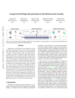Unsupervised 3D Shape Reconstruction by Part Retrieval and Assembly