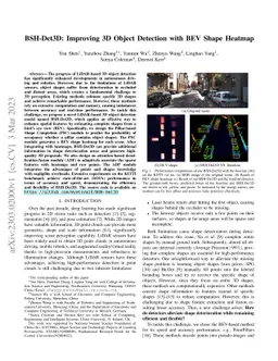 BSH-Det3D: Improving 3D Object Detection with BEV Shape Heatmap