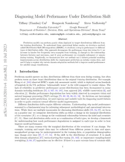 Diagnosing Model Performance Under Distribution Shift