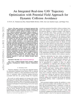 An Integrated Real-time UAV Trajectory Optimization with Potential Field
  Approach for Dynamic Collision Avoidance