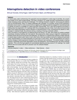 Interruptions detection in video conferences