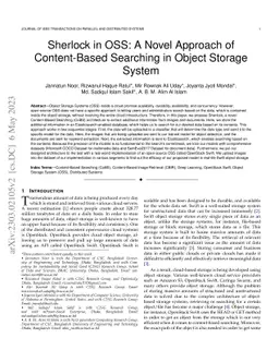 Sherlock in OSS: A Novel Approach of Content-Based Searching in Object
  Storage System