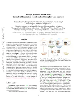 Prompt, Generate, then Cache: Cascade of Foundation Models makes Strong
  Few-shot Learners