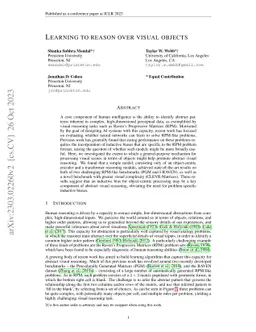 Learning to reason over visual objects