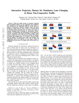 Interactive Trajectory Planner for Mandatory Lane Changing in Dense
  Non-Cooperative Traffic
