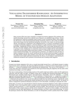 Visualizing Transferred Knowledge: An Interpretive Model of Unsupervised
  Domain Adaptation