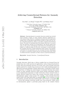 Achieving Counterfactual Fairness for Anomaly Detection