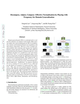 Decompose, Adjust, Compose: Effective Normalization by Playing with
  Frequency for Domain Generalization