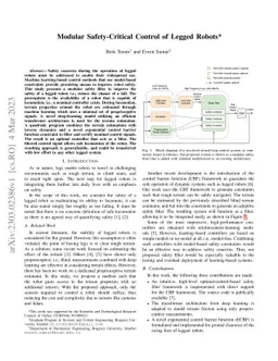 Modular Safety-Critical Control of Legged Robots