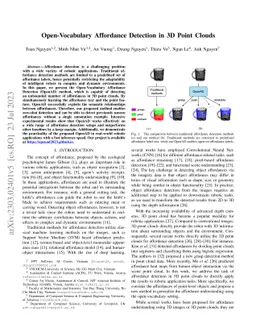 Open-Vocabulary Affordance Detection in 3D Point Clouds