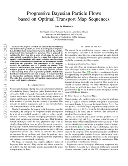 Progressive Bayesian Particle Flows based on Optimal Transport Map
  Sequences