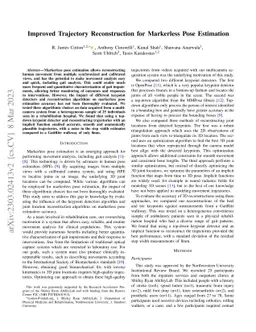 Improved Trajectory Reconstruction for Markerless Pose Estimation