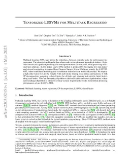 Tensorized LSSVMs for Multitask Regression