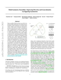 Multi-Symmetry Ensembles: Improving Diversity and Generalization via
  Opposing Symmetries