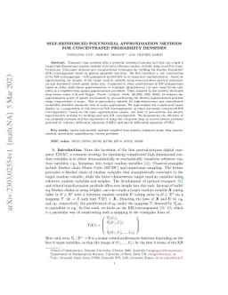 Self-reinforced polynomial approximation methods for concentrated
  probability densities