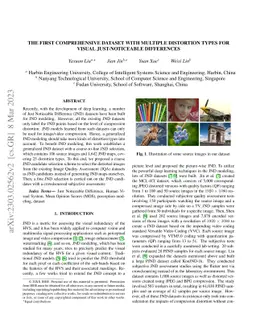 The First Comprehensive Dataset with Multiple Distortion Types for
  Visual Just-Noticeable Differences