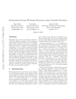 Estimating Extreme 3D Image Rotation with Transformer Cross-Attention