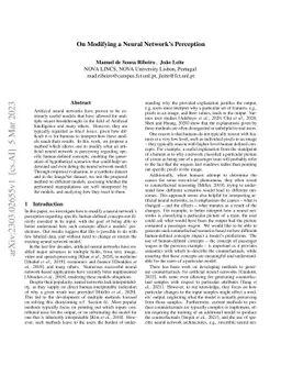 On Modifying a Neural Network's Perception