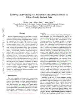 SynthASpoof: Developing Face Presentation Attack Detection Based on
  Privacy-friendly Synthetic Data